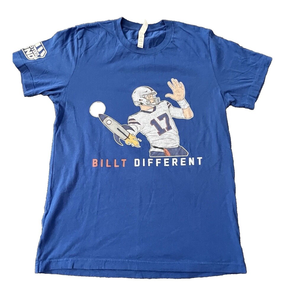 Josh Allen Barstool Sports Buffalo Bills Billt Different Blue T-Shirt Med